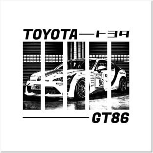 TOYOTA GT86 Black 'N White 3 Posters and Art